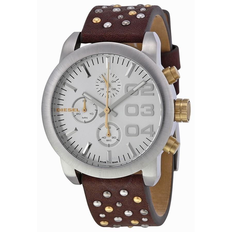 Diesel Unisex DZ5433 Flare Chronograph Brown Leather Watch