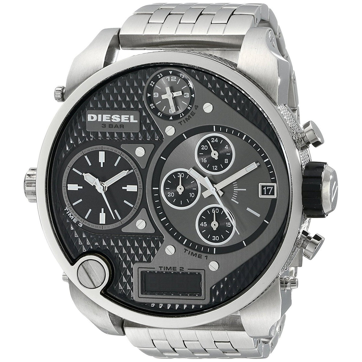 Diesel Men's DZ7221 Mr. Daddy Chronograph 4 Time Zones Stainless Steel Watch
