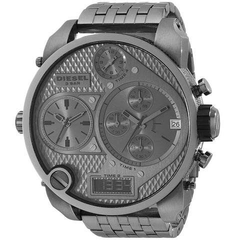Diesel Men's DZ7247 Mr. Daddy Chronograph 4 Time Zones Digital Black Stainless Steel Watch