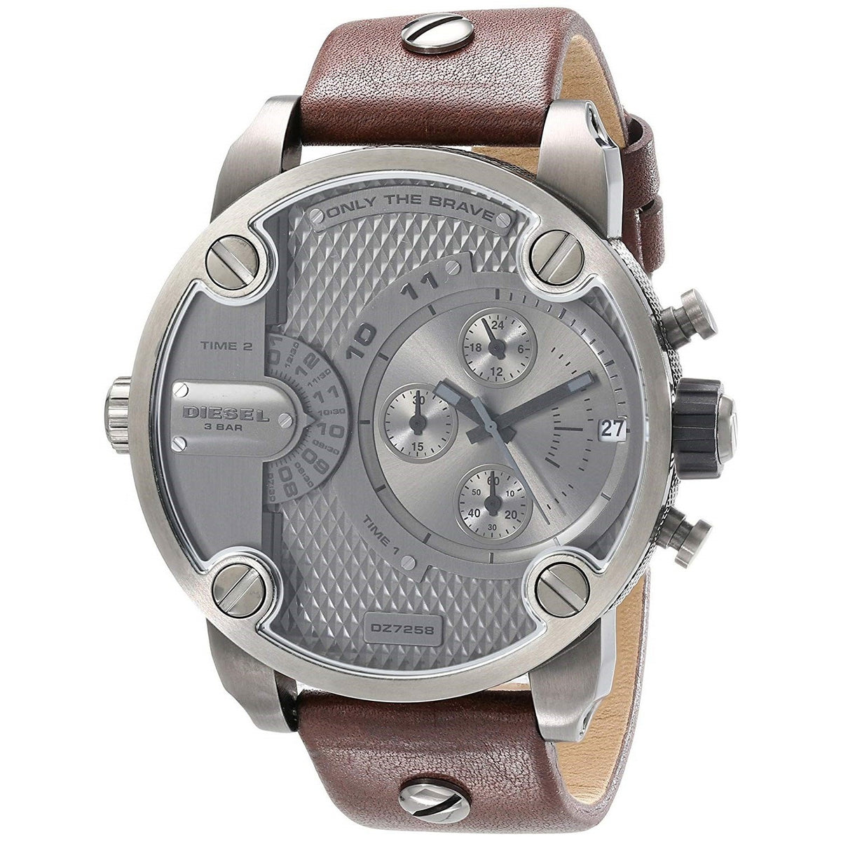 Diesel Men's DZ7258 The Daddies Chronograph Brown Leather Watch