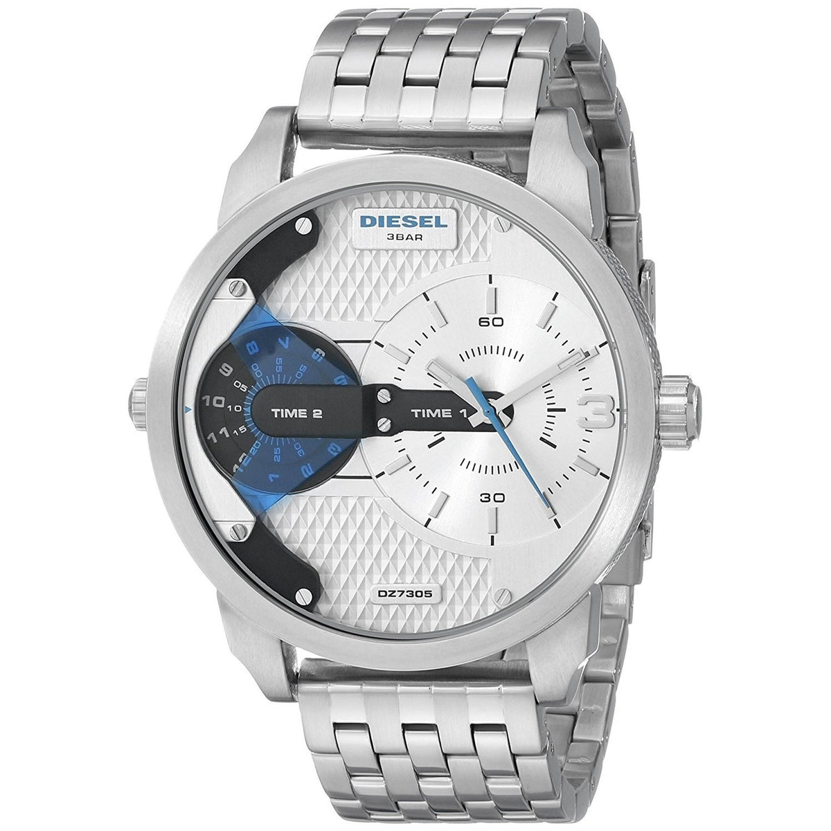 Diesel Men's DZ7305 Mini Daddy Dual Time Stainless Steel Watch