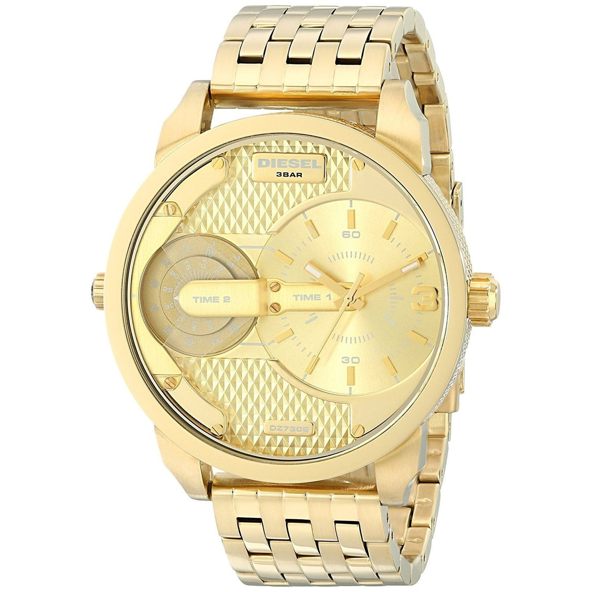 Diesel Men's DZ7306 Mini Daddy Dual Time Gold-Tone Stainless Steel Watch