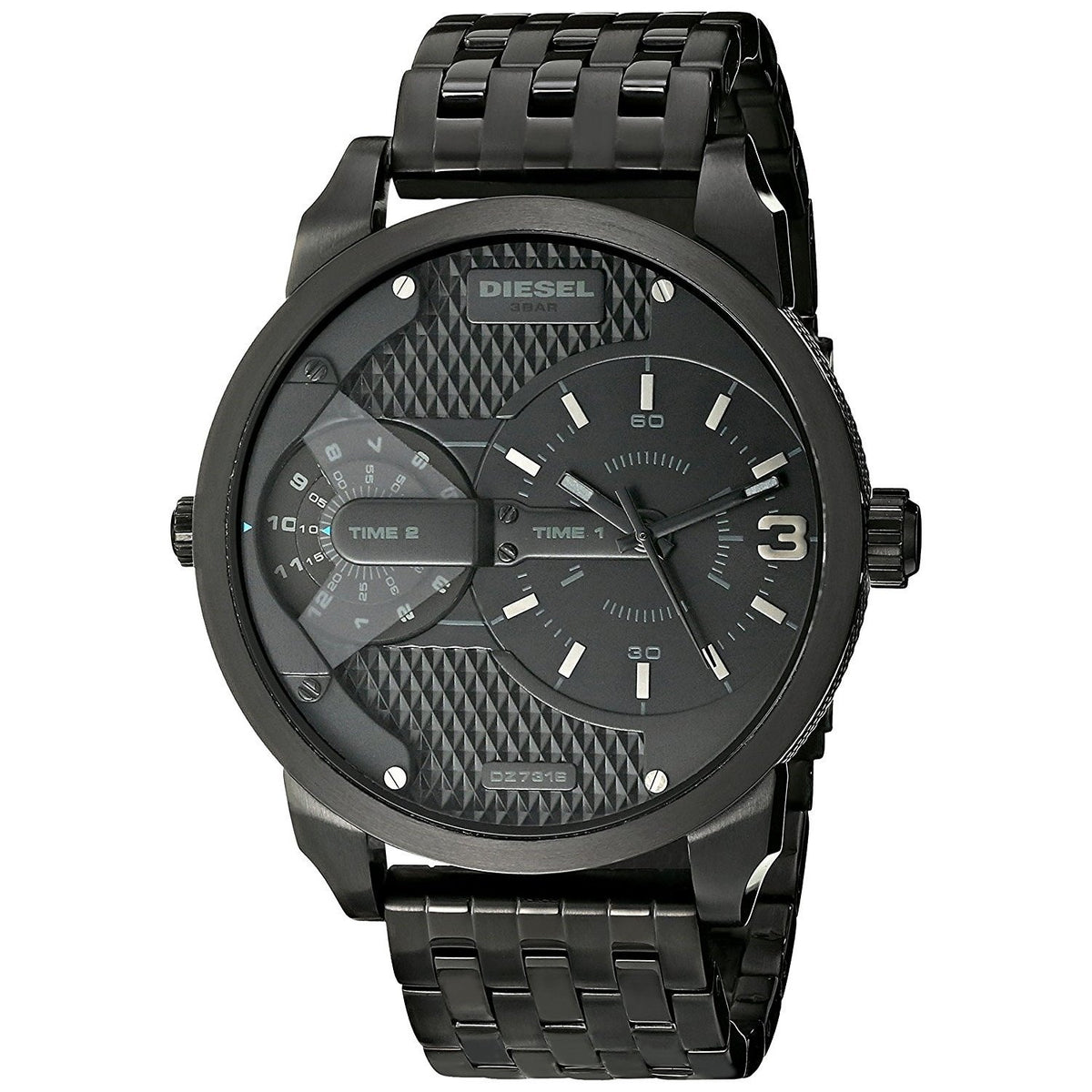 Diesel Men's DZ7316 Mini Daddy Black Stainless Steel Watch