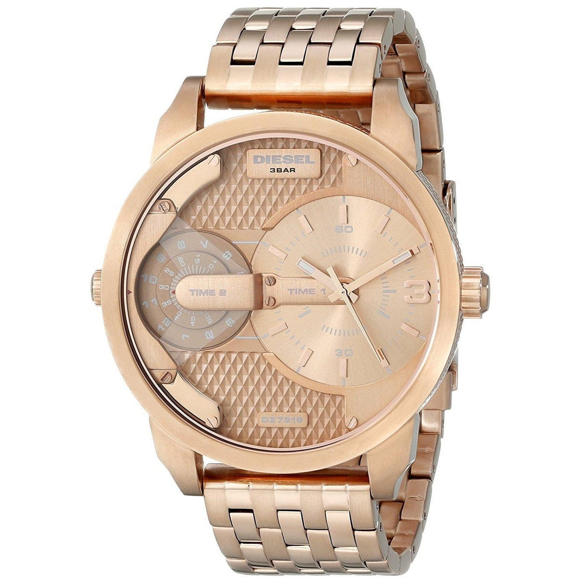 Diesel Men's DZ7318 The Daddies Dual Time Rose-Tone Stainless Steel Watch