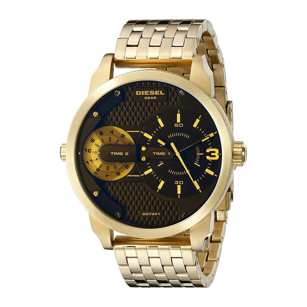Diesel Men's DZ7341 Mini Daddy Dual Time Gold-Tone Stainless Steel Watch