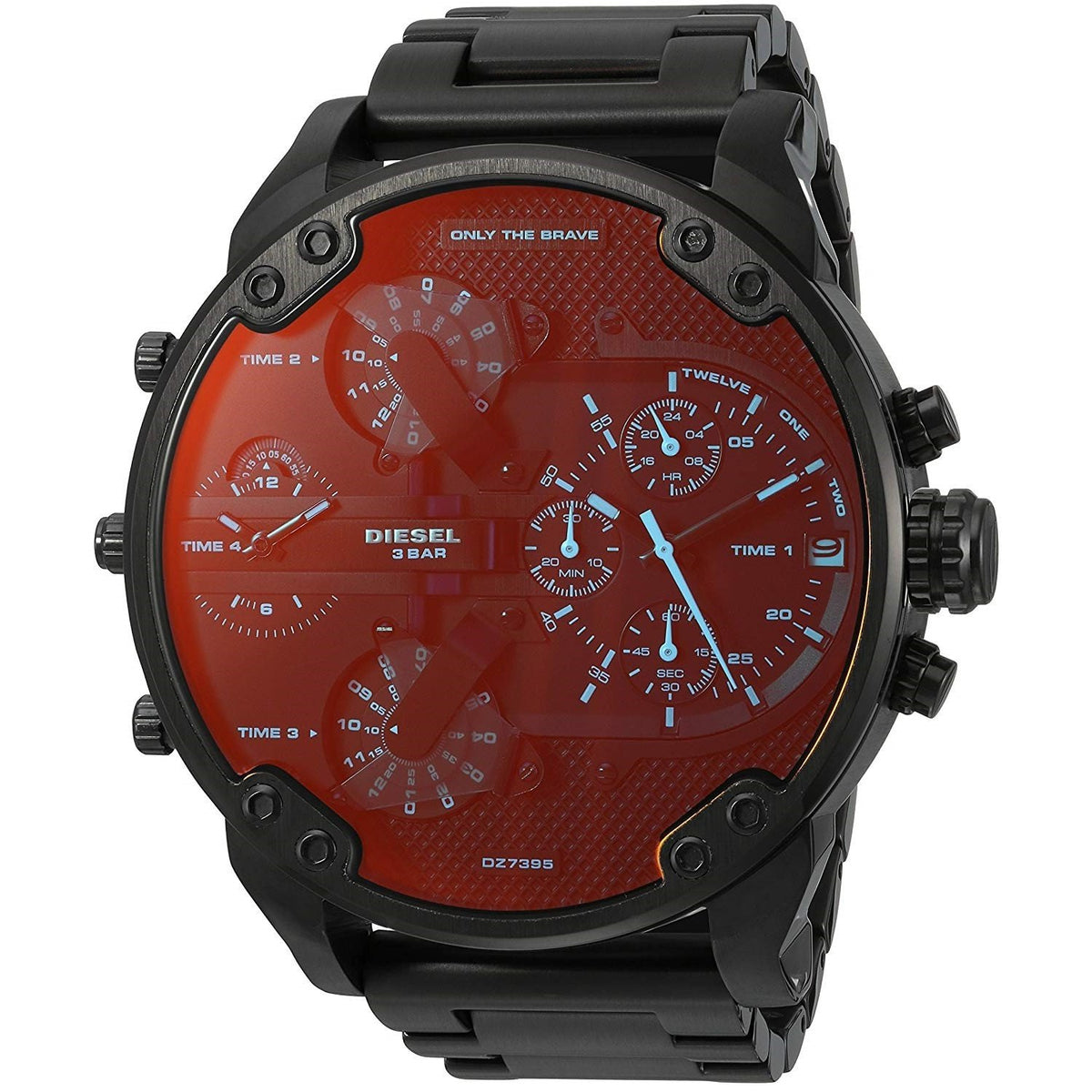 Diesel Men's DZ7395 Mr. Daddy 2.0 Chronograph 4 Time Zones Black Stainless Steel Watch