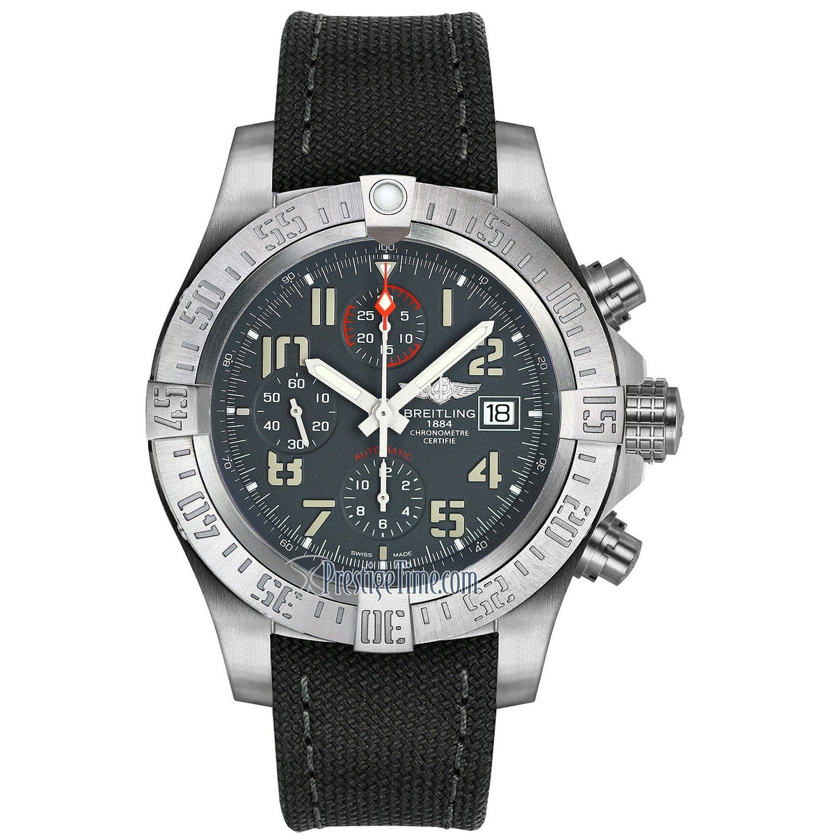 Breitling Men&#39;s E1338310-M534-109W Avenger Chronograph Grey Fabric Watch