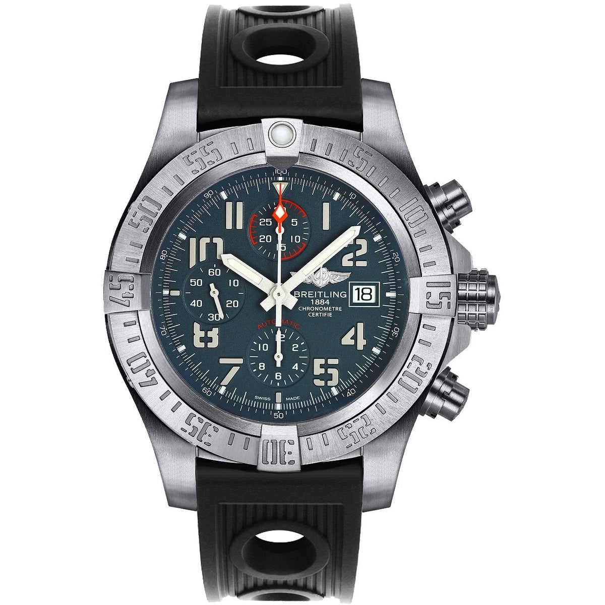 Breitling Men&#39;s E1338310-M534-200S Avenger Bandit Chronograph Black Rubber Watch