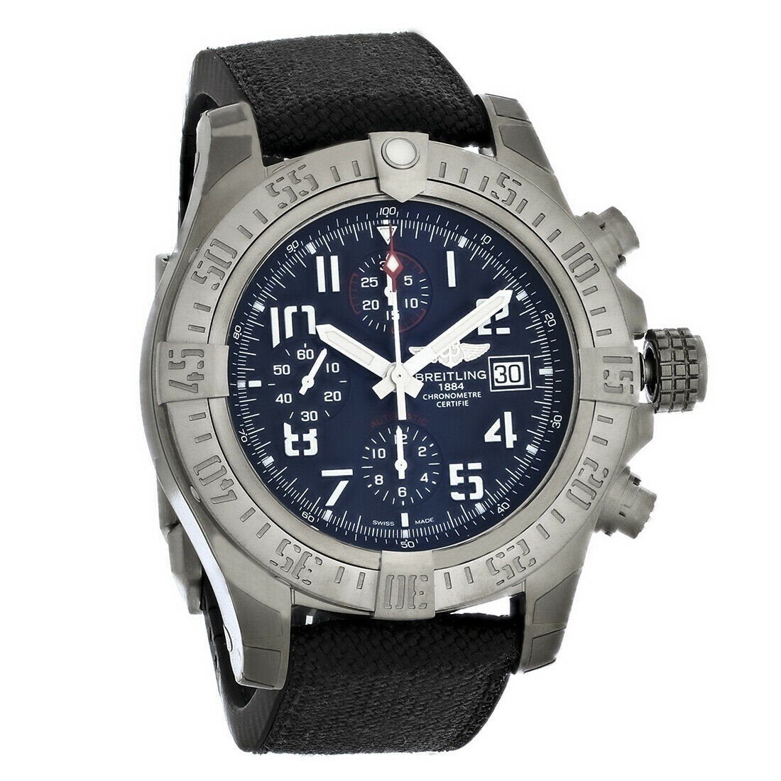 Breitling Men's E13383101M2W1 Avenger Bandit  Chronograph Black Textile Watch