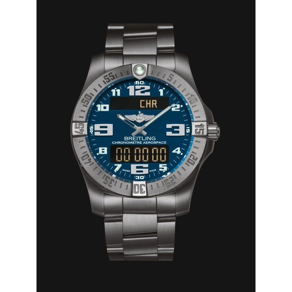 Breitling Men&#39;s E7936310-C869-152E Aerospace Evo Chronograph Grey Titanium Watch
