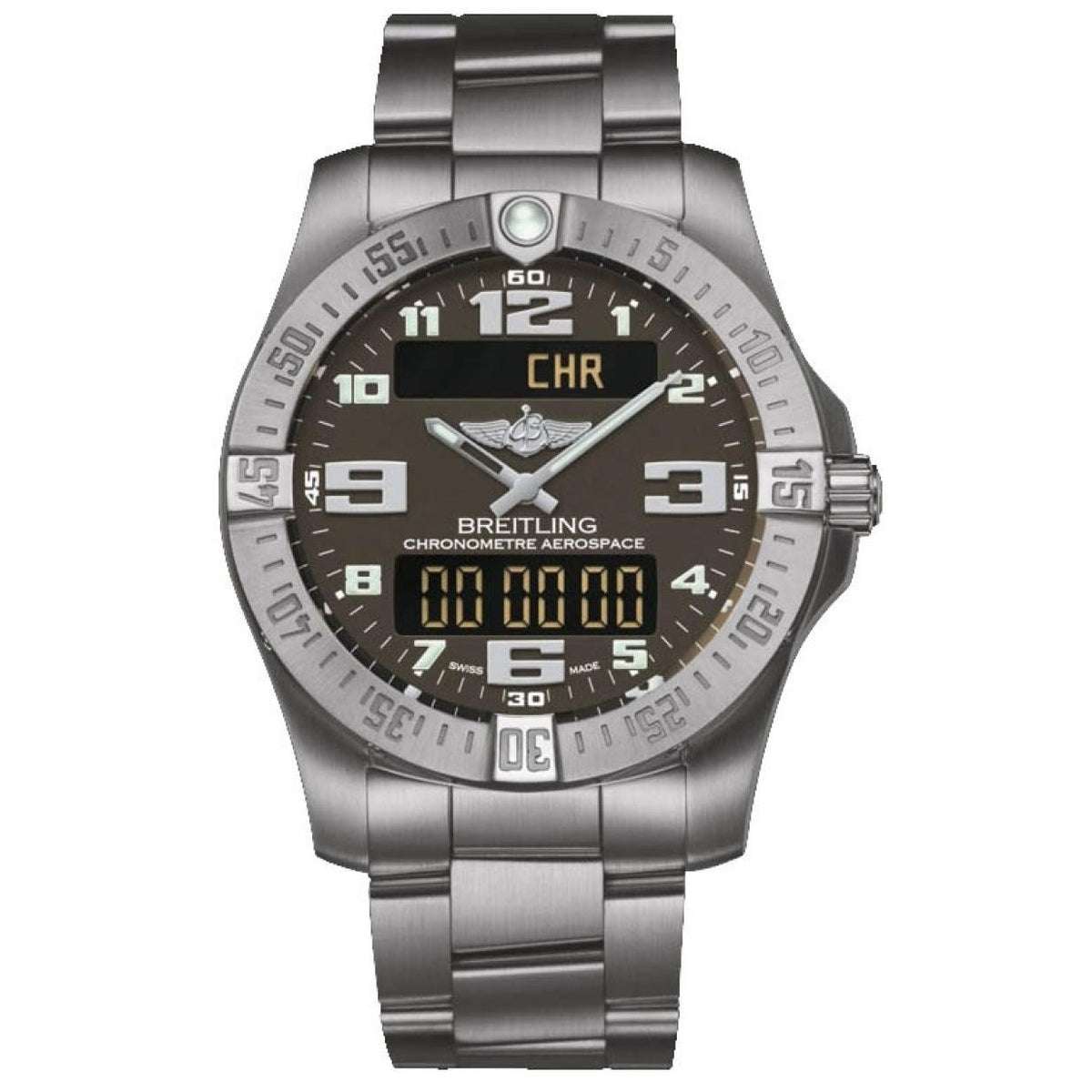 Breitling Men&#39;s E7936310-F562-152E Aerospace Evo Chronograph Grey Titanium Watch