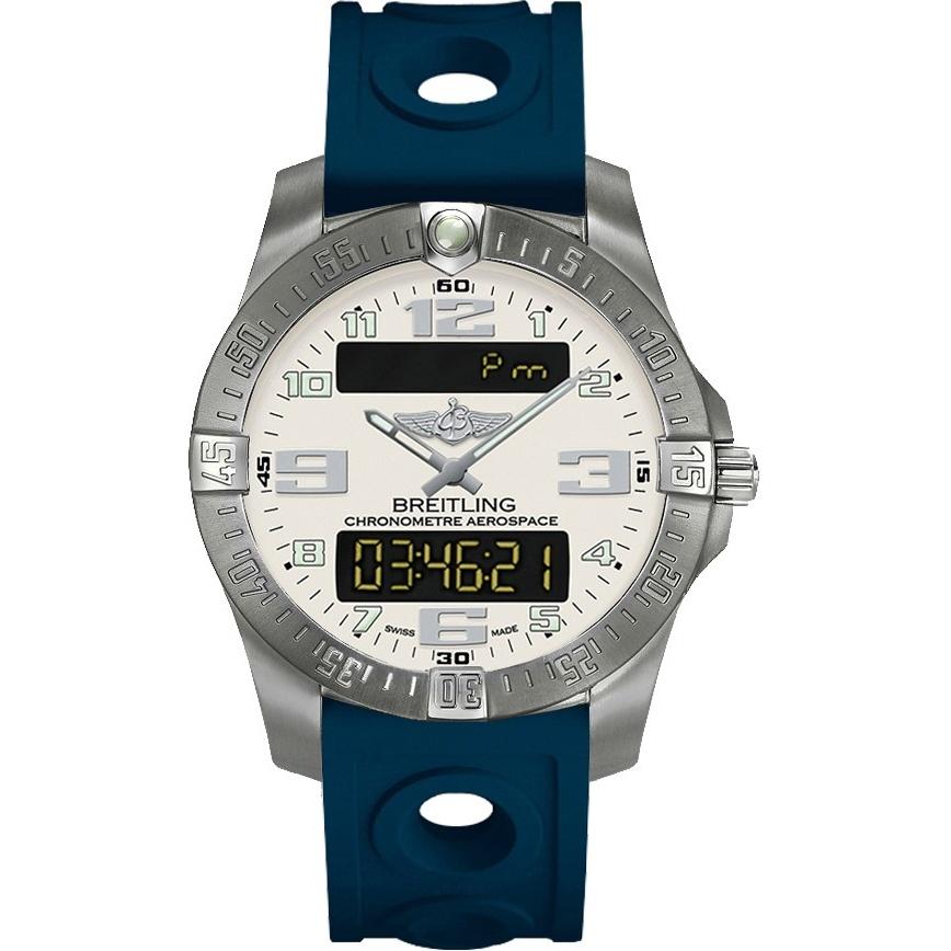 Breitling Men's E793637V-G817-228S Professional Aerospace Evo Blue Rubber Watch