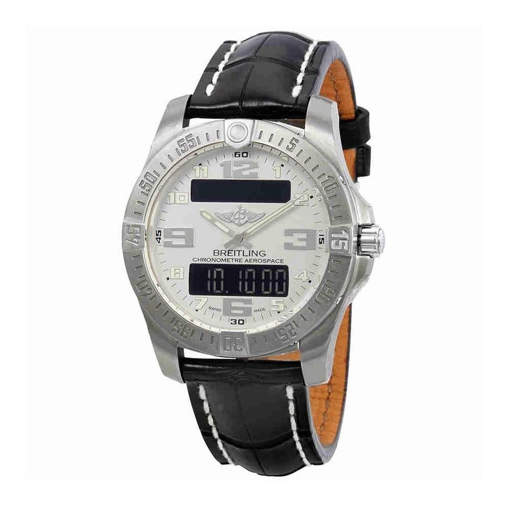 Breitling Men&#39;s E793637V-G817-435X Professional Aerospace Evo Black Leather Watch