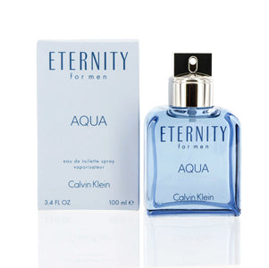 Eternity Aqua Calvin Klein Edt Spray Slightly Damaged 3.4 Oz For Men 240012