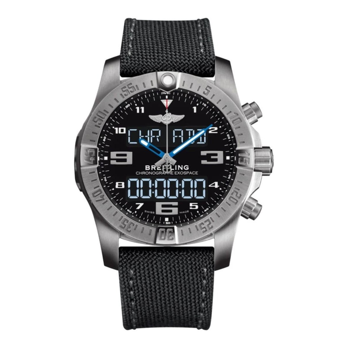 Breitling Men&#39;s EB5510H2-BE79-100W Exospace  Grey Canvas Watch