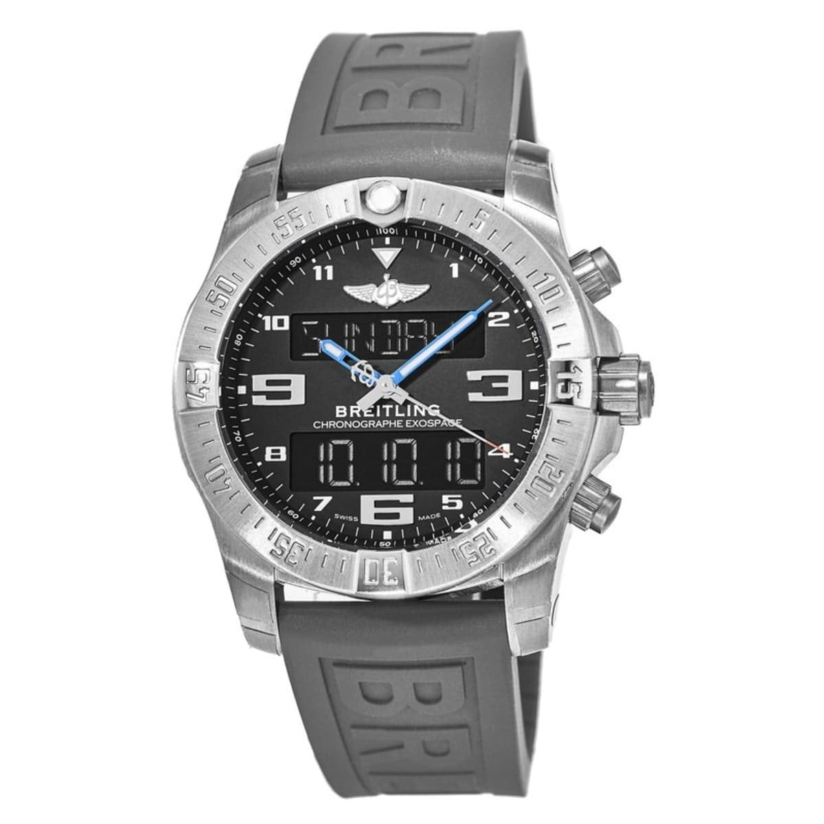 Breitling Men&#39;s EB5510H2-BE79-245S Exospace  Grey Rubber Watch
