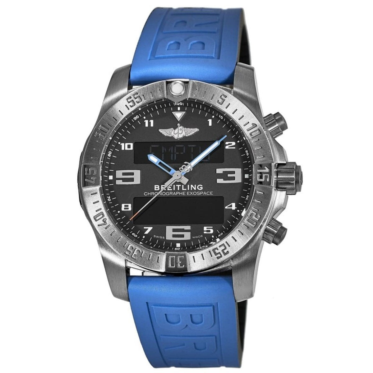 Breitling Men's EB5510H21B1S1 Exospace  Blue Rubber Watch