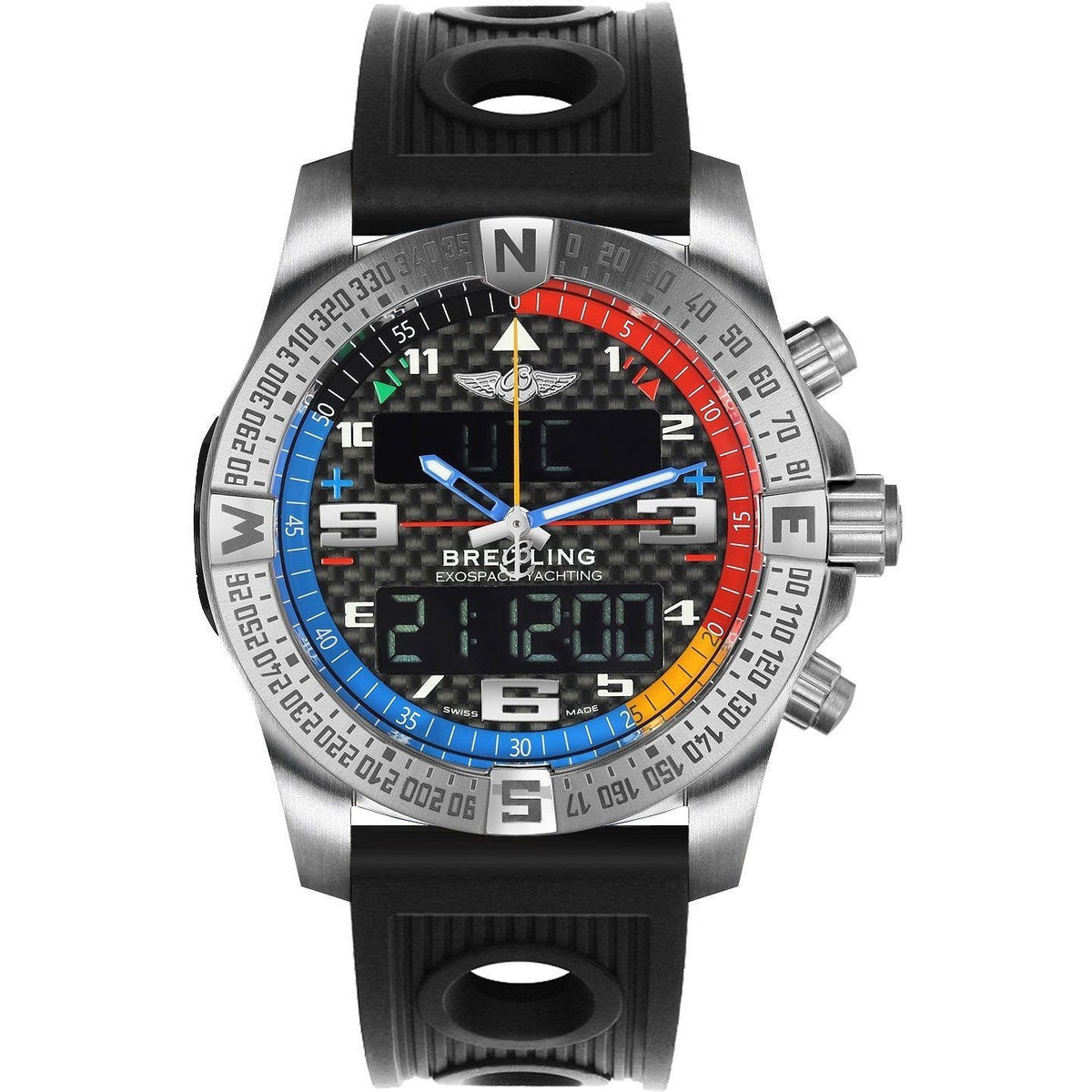 Breitling Men&#39;s EB551222-BG45-201S Exospace  Black Rubber Watch