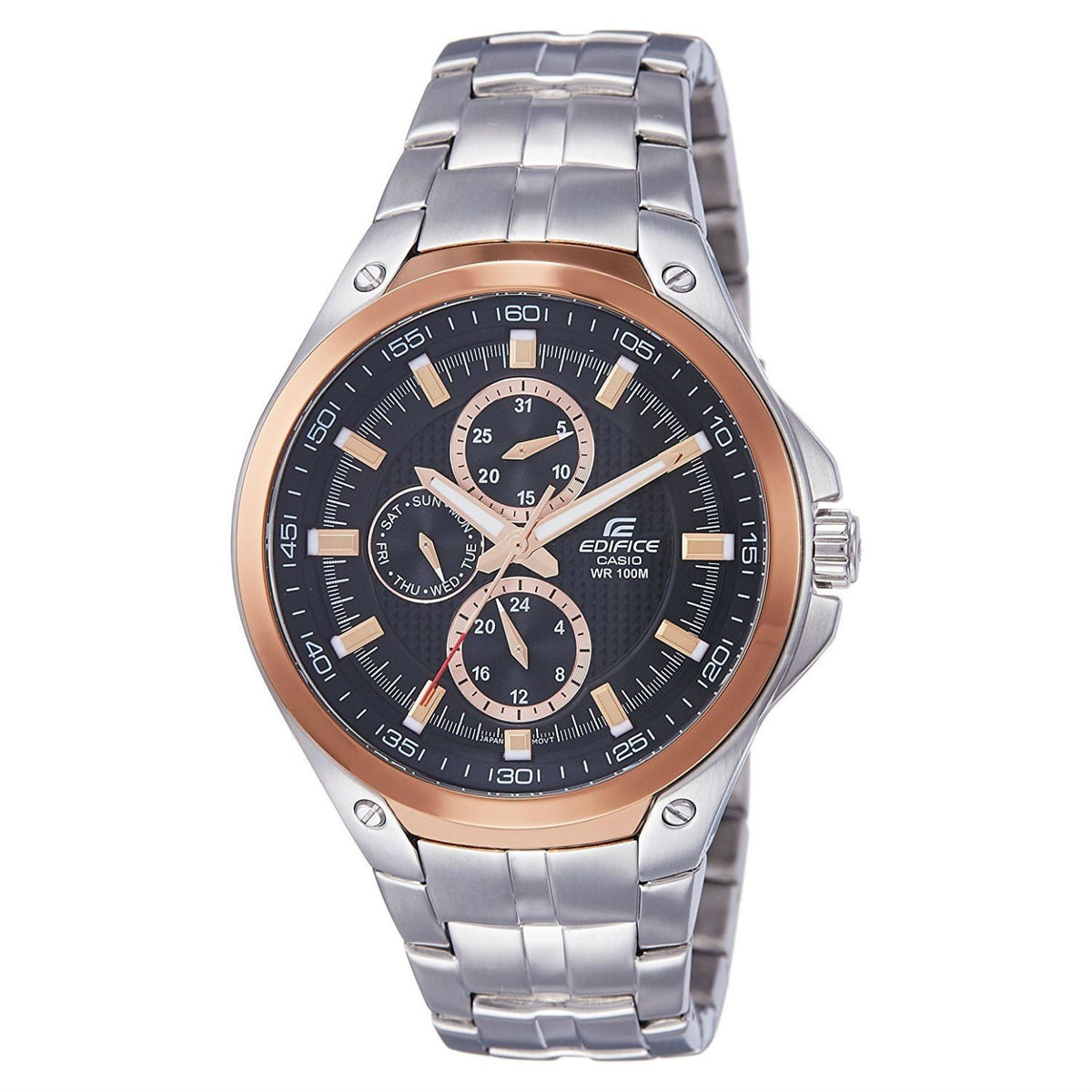 Casio Men's EF326D-1A Edifice Chronograph Stainless Steel Watch