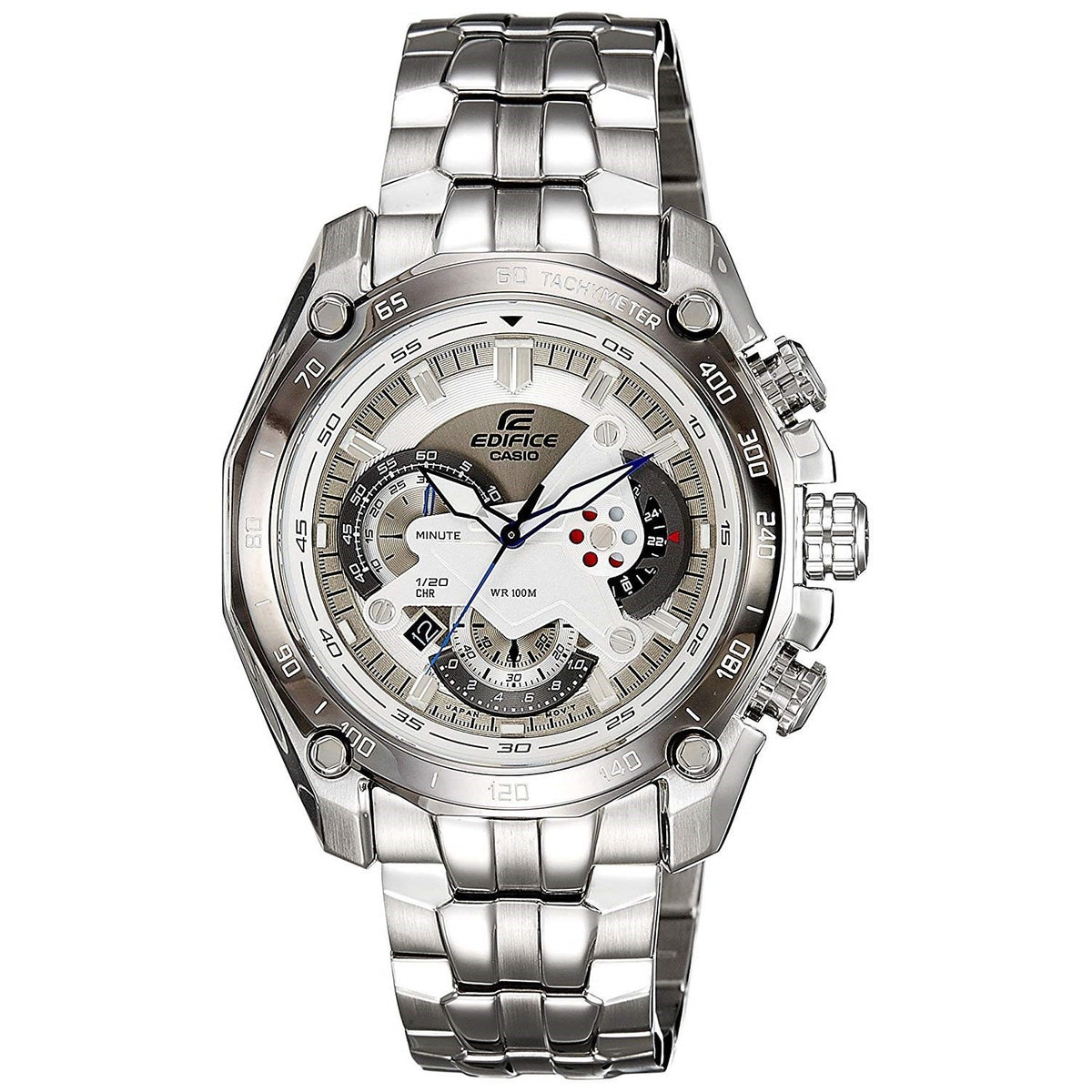 Casio Men's EF550D-7A Edifice Chronograph Stainless Steel Watch