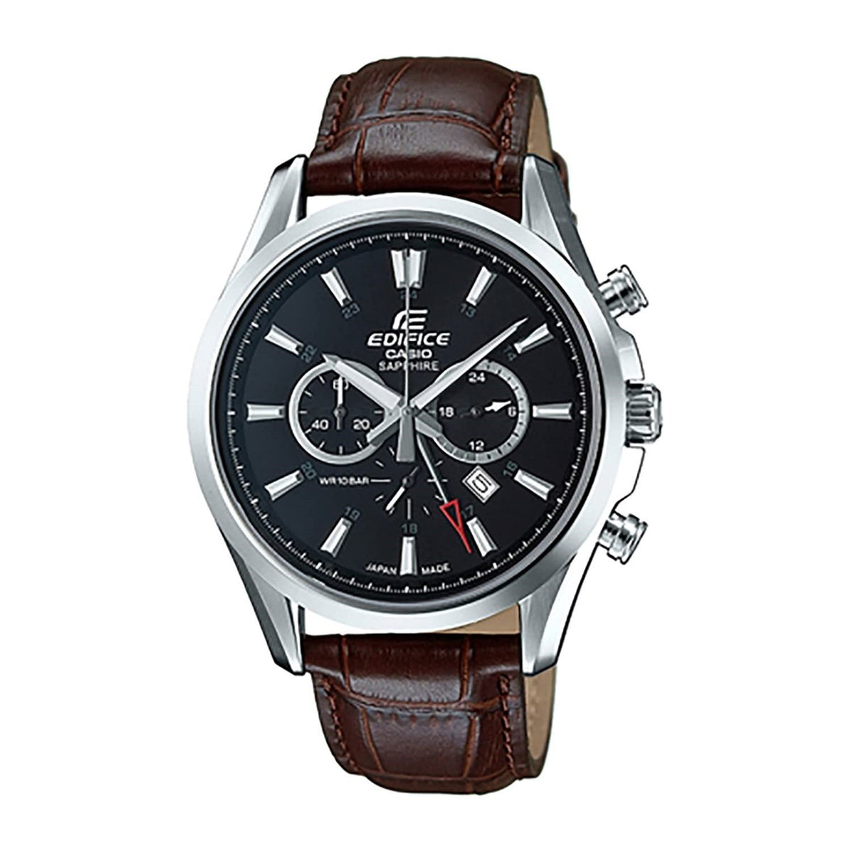 Casio Men's EFB504JL-1A Edifice Chronograph Brown Leather Watch