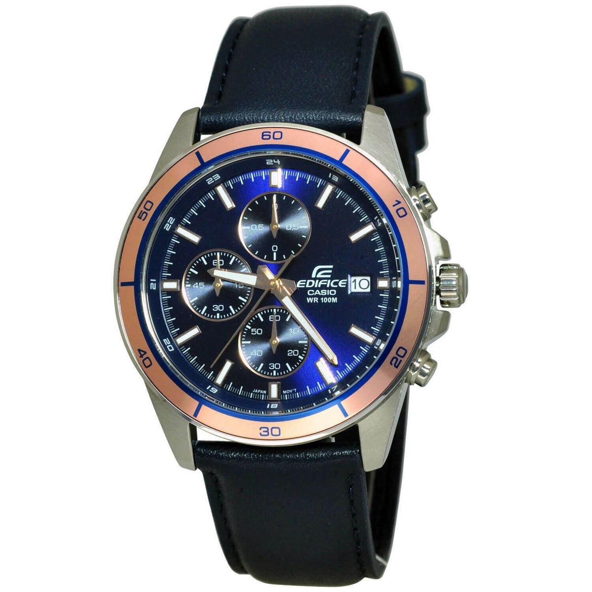 Casio Men&#39;s EFR526L-2A Edifice Chronograph Blue Leather Watch