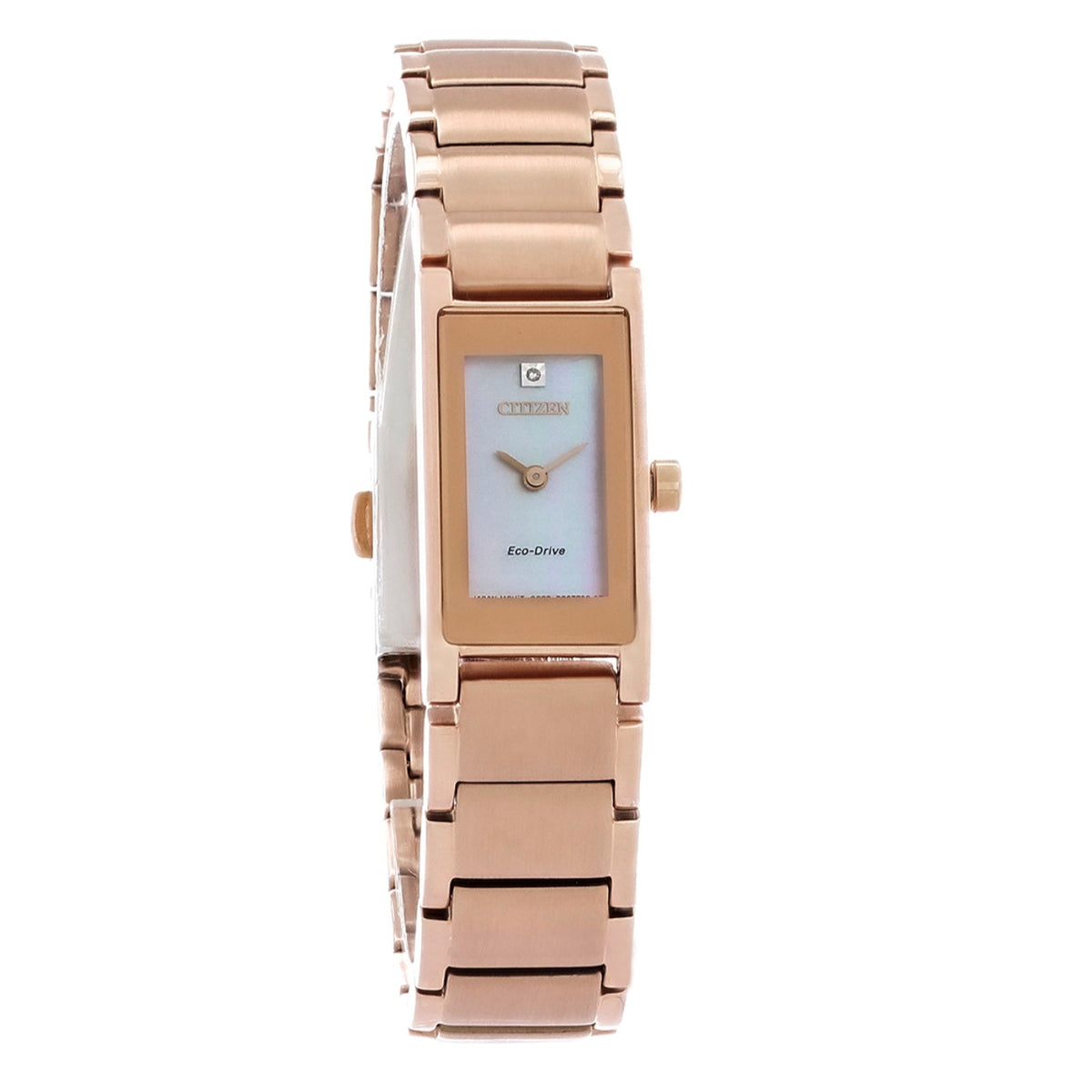 Citizen Women's EG7053-64D Eco-Drive Diamond Rose-Tone Stainless Steel Watch