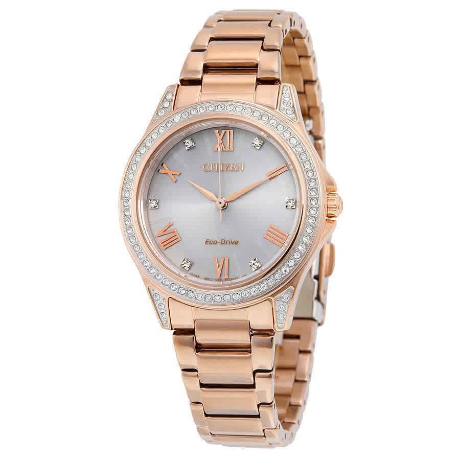 Citizen Women&#39;s EM0233-51A POV Rose Gold-Tone Stainless Steel Watch