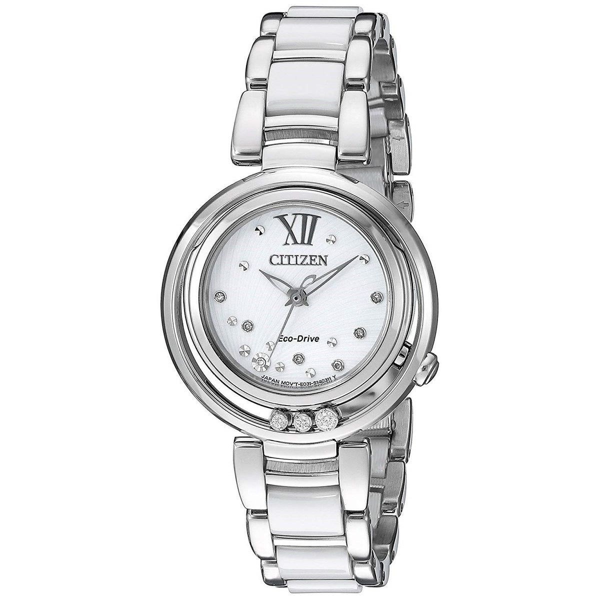 Citizen Women's EM0320-83A Sunrise Ceramic and Stainless Steel Watch