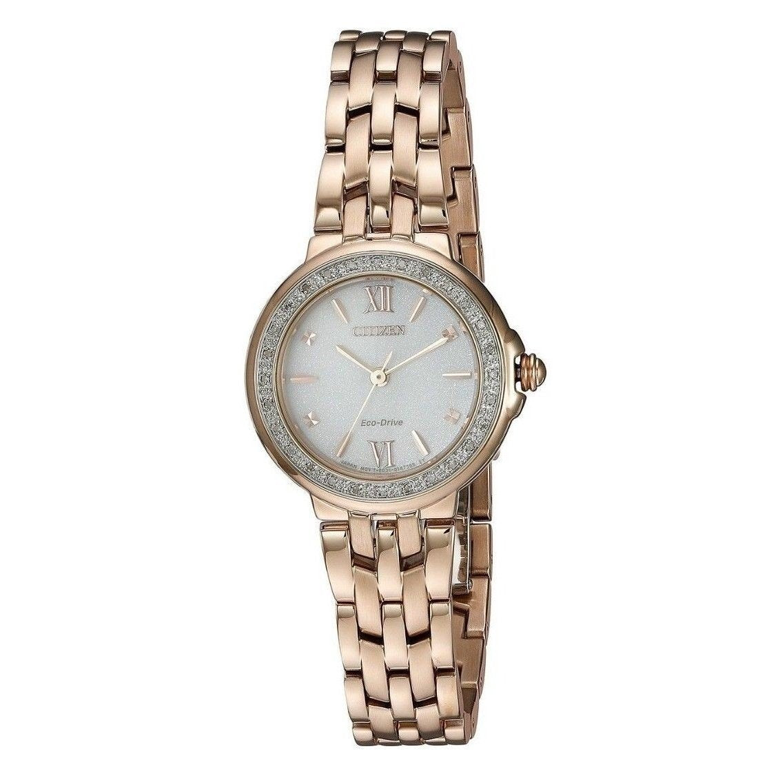 Citizen Women's EM0443-59A Diamond Rose Gold-Tone Stainless Steel Watch
