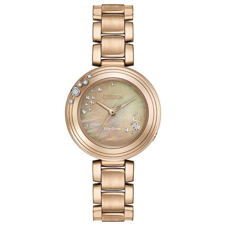 Citizen Women&#39;s EM0463-51Y Carina Rose Gold-Tone Stainless Steel Watch