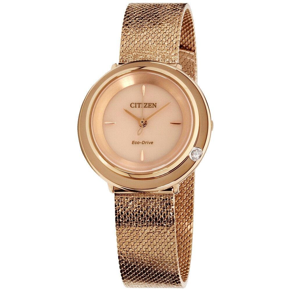 Citizen Women&#39;s EM0643-50X Ambiluna Rose Gold-Tone Stainless Steel Watch