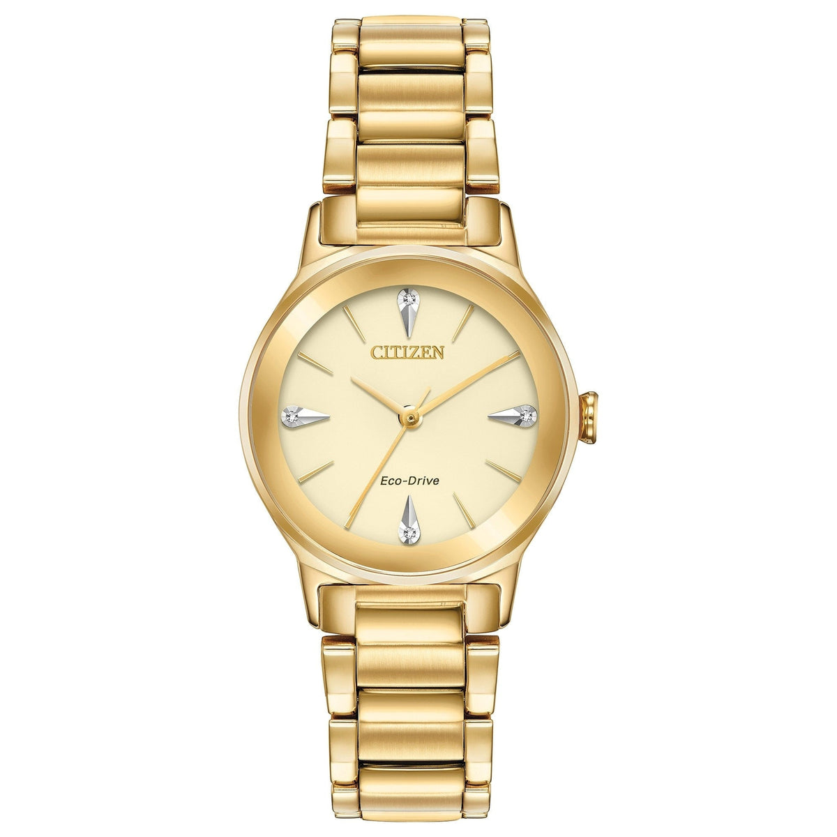 Citizen Women's EM0732-51P Eco Drive Diamond Gold-Tone Stainless Steel Watch