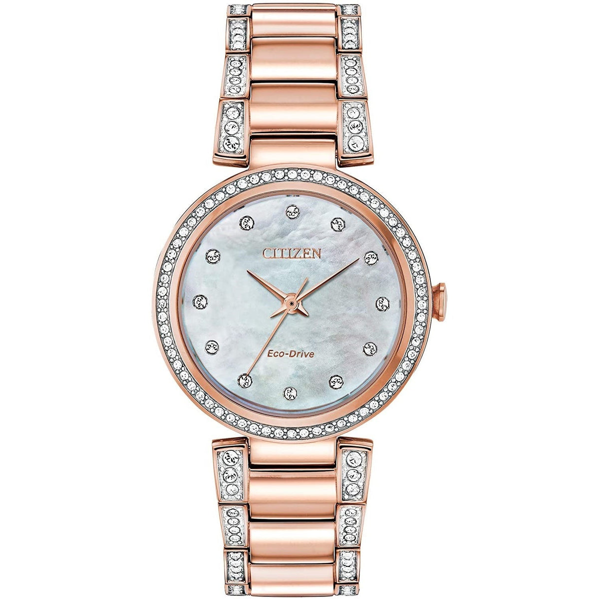 Citizen Women's EM0843-51D Silhoutte Crystal Diamond Rose-Tone Watch
