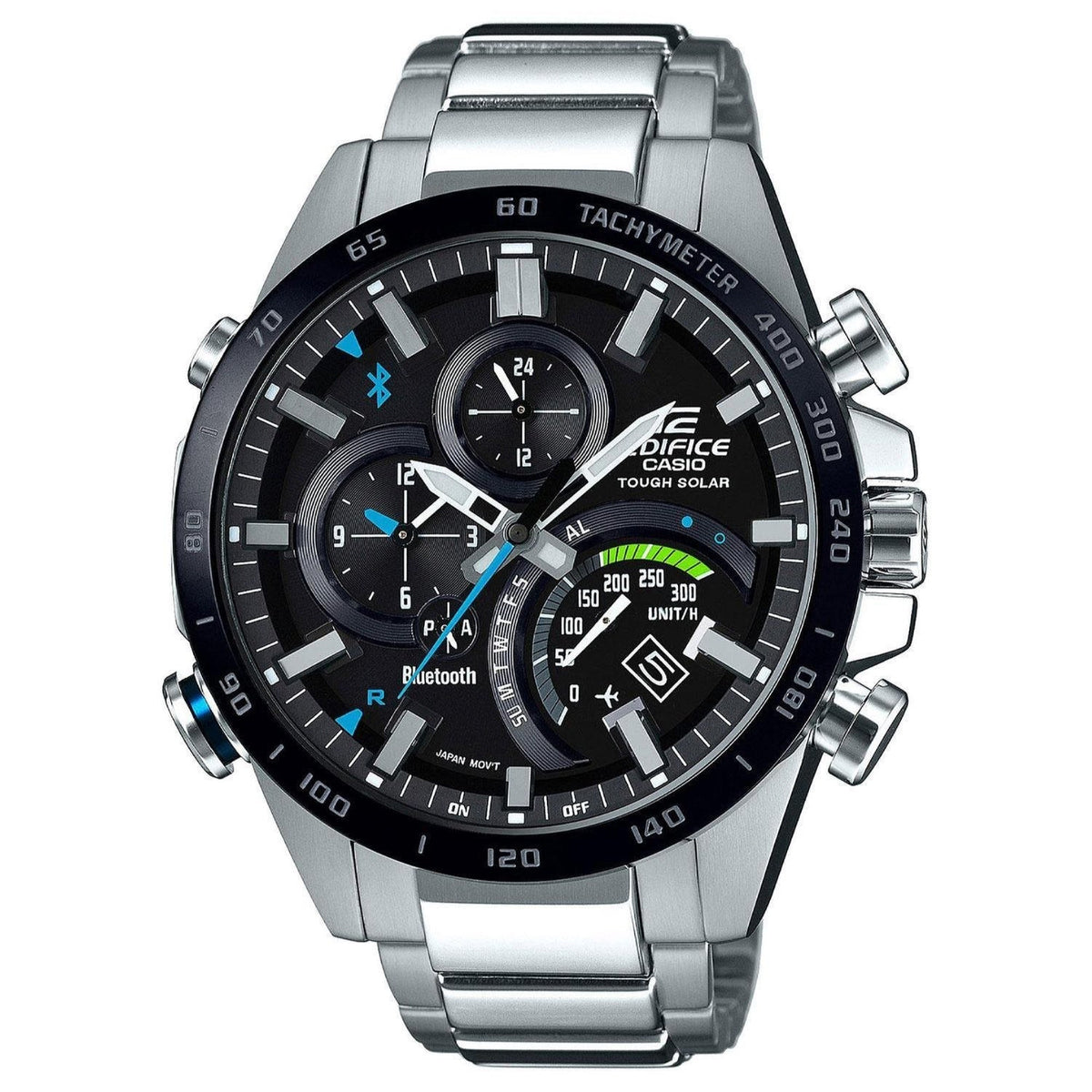 Casio Men's EQB501XDB-1A Edifice Solar Smartphone Bluetooth Multi-Function Stainless Steel Watch