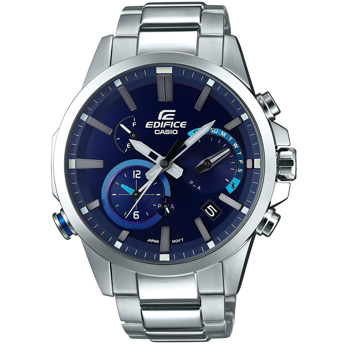Casio Men&#39;s EQB700D-2ACF Edifice Bluetooth Smart Stainless Steel Watch