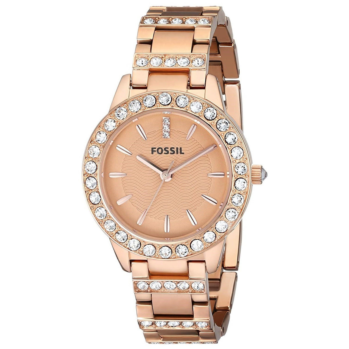 Fossil Women's ES3020 Jesse Crystal Rose-Tone Stainless Steel Watch