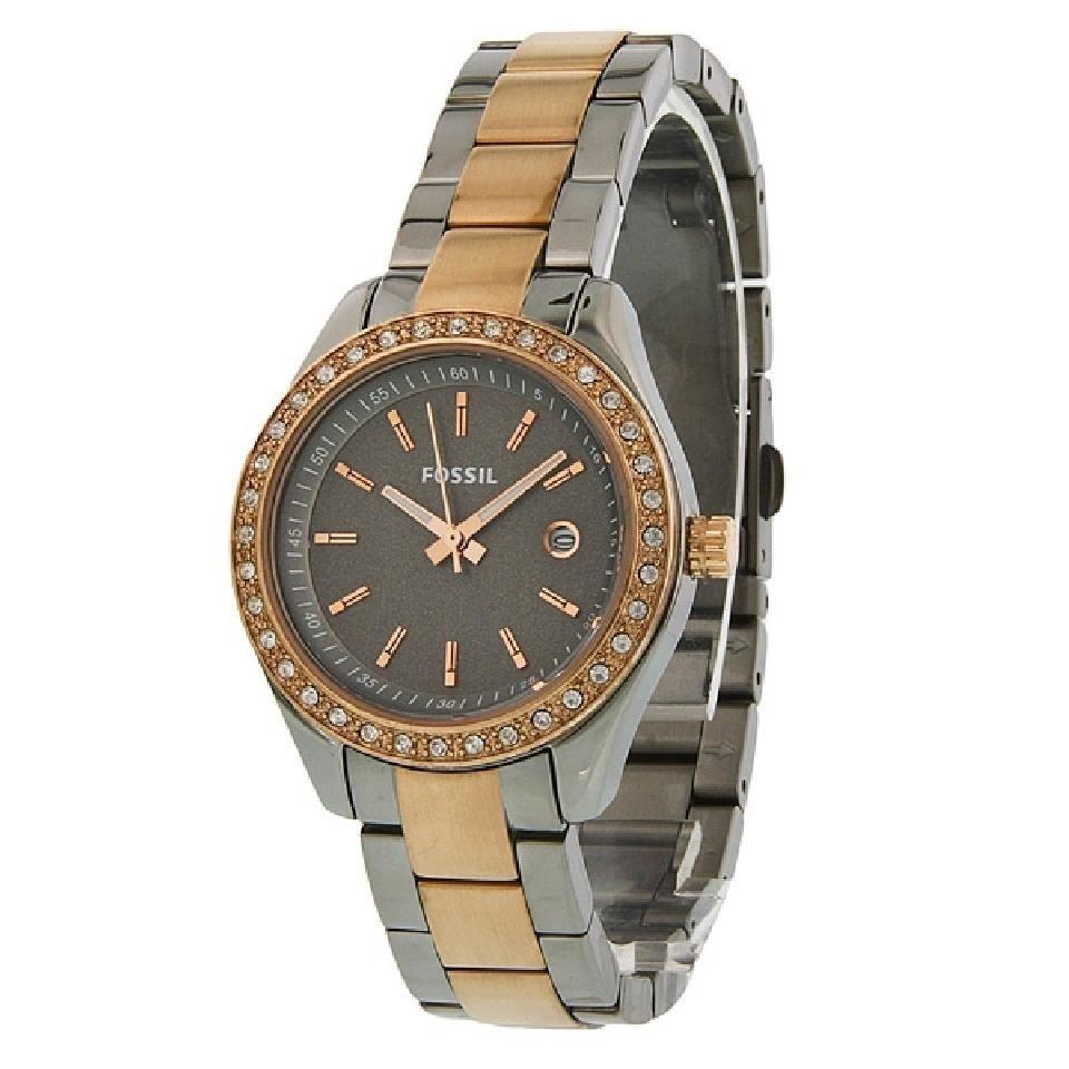 Fossil Women's ES3032 Stella Crystal Two-Tone Stainless Steel Watch
