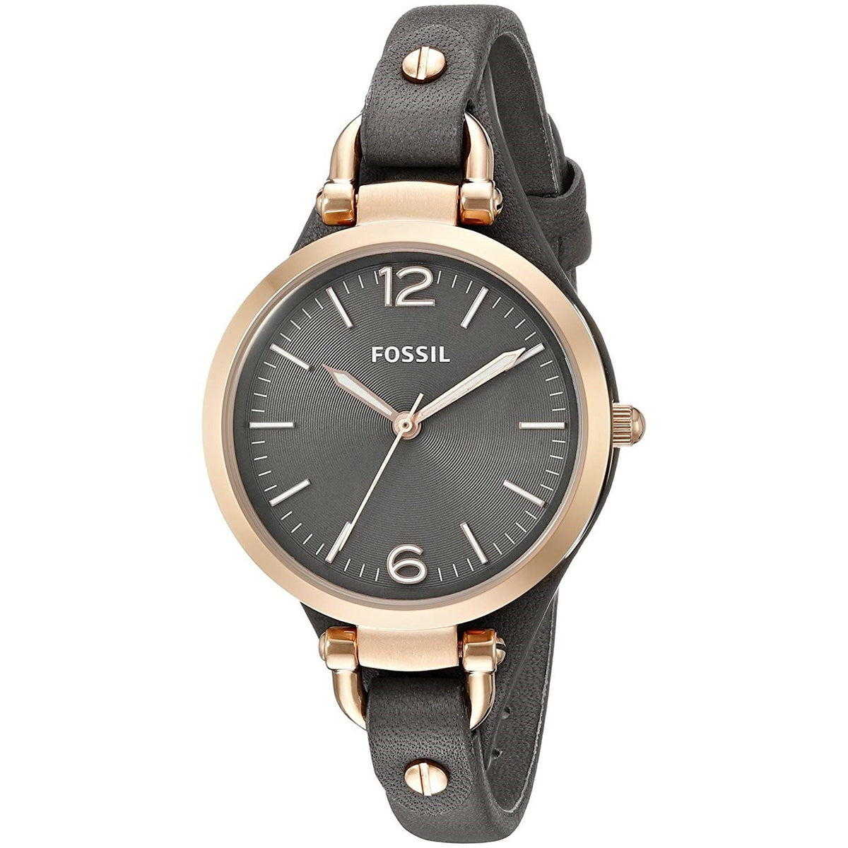 Fossil Women's ES3077 Georgia Grey Leather Watch