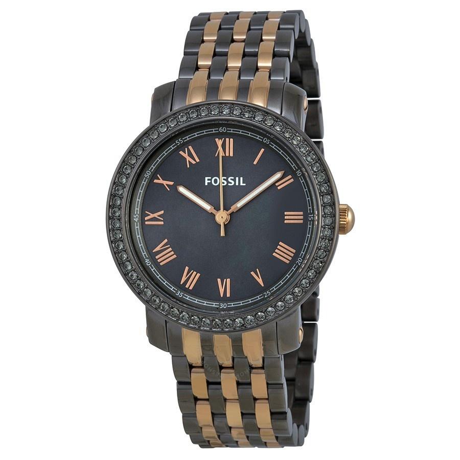 Fossil Women's ES3115 Emma Crystal Two-Tone Stainless Steel Watch