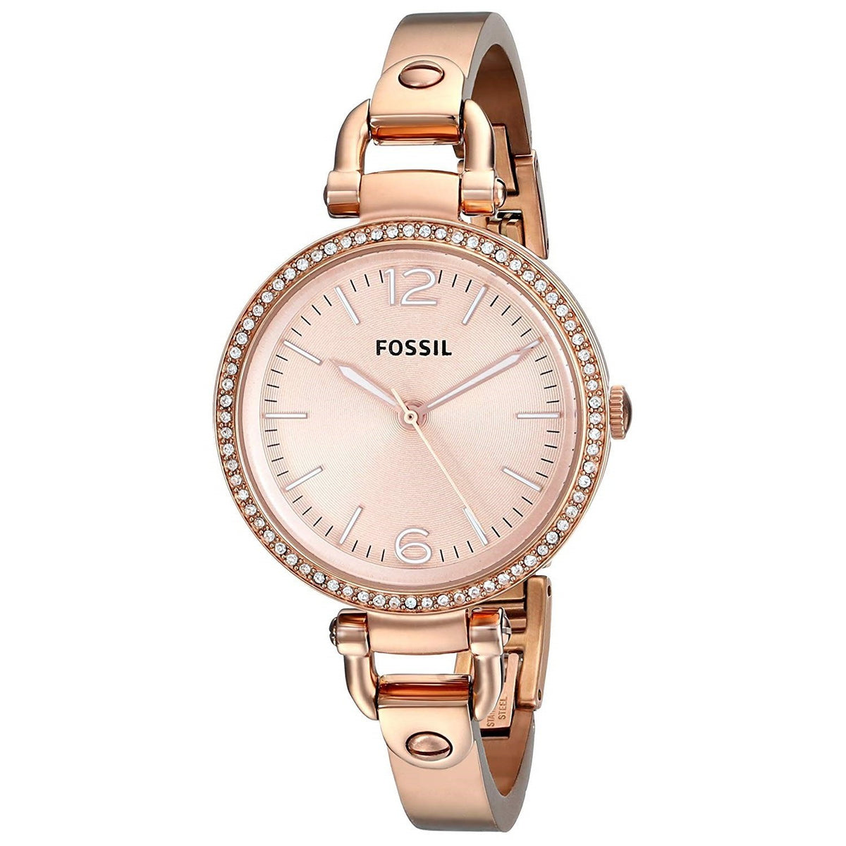 Fossil Women's ES3226 Georgia Glitz Crystal Rose-Tone Stainless Steel Watch