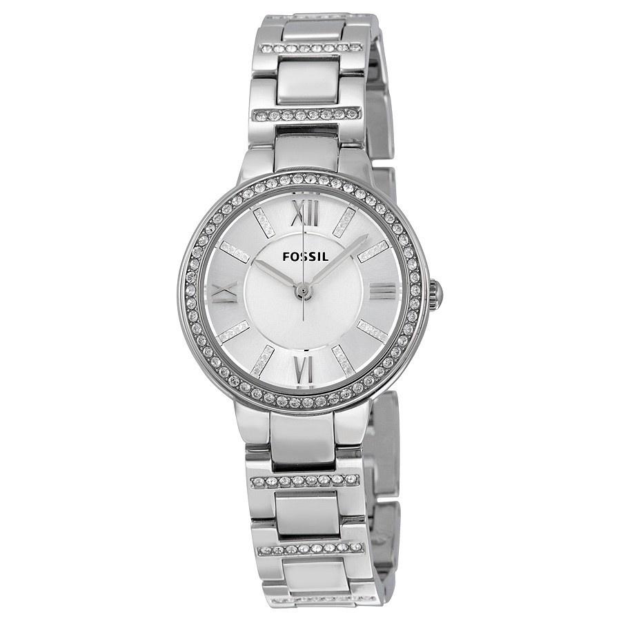 Fossil Women's ES3282 Virginia Crystal Stainless Steel Watch