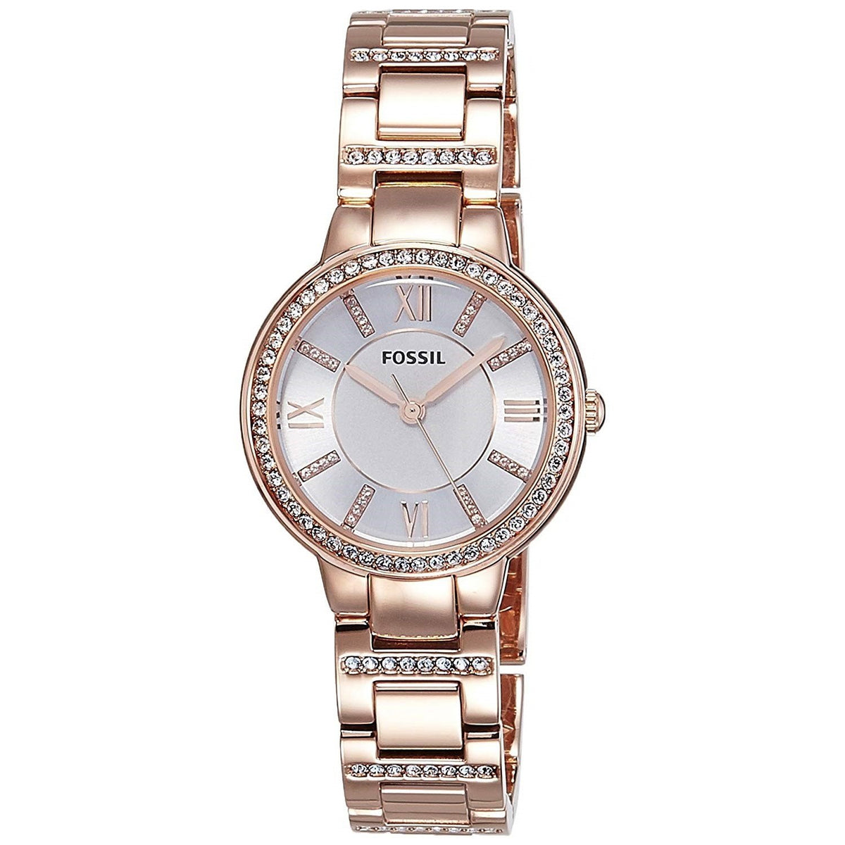 Fossil Women's ES3284 Virginia Crystal Rose-Tone Stainless Steel Watch