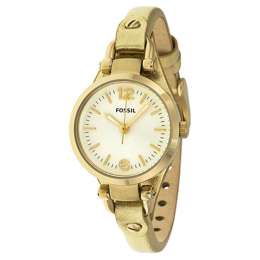 Fossil Women's ES3426 Georgia Gold-tone Leather Watch