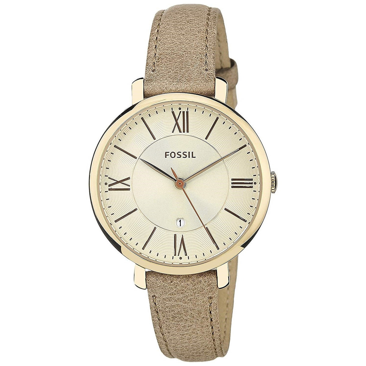 Fossil Women's ES3487 Jacqueline Beige Leather Watch