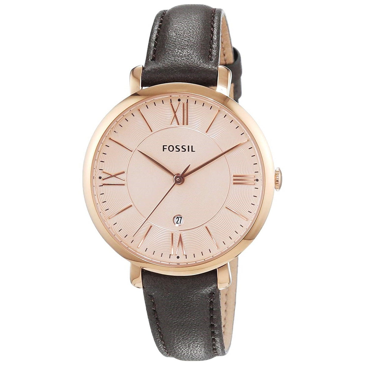 Fossil Women's ES3707 Jacqueline Brown Leather Watch