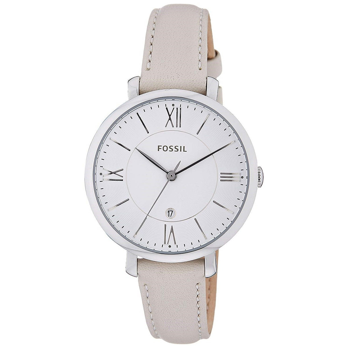 Fossil Women's ES3793 Jacqueline White Leather Watch