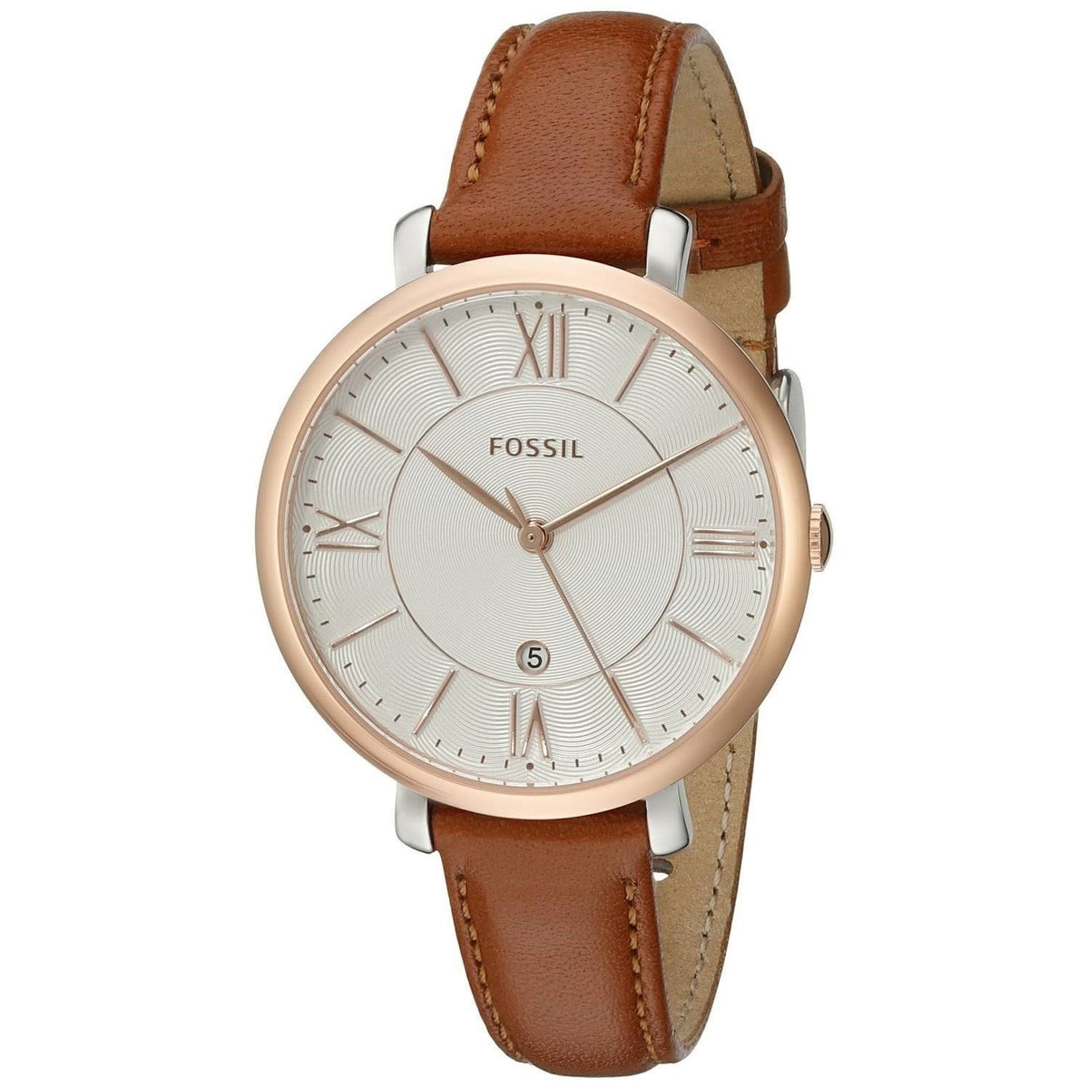 Fossil Women's ES3842 Jacqueline Brown Leather Watch