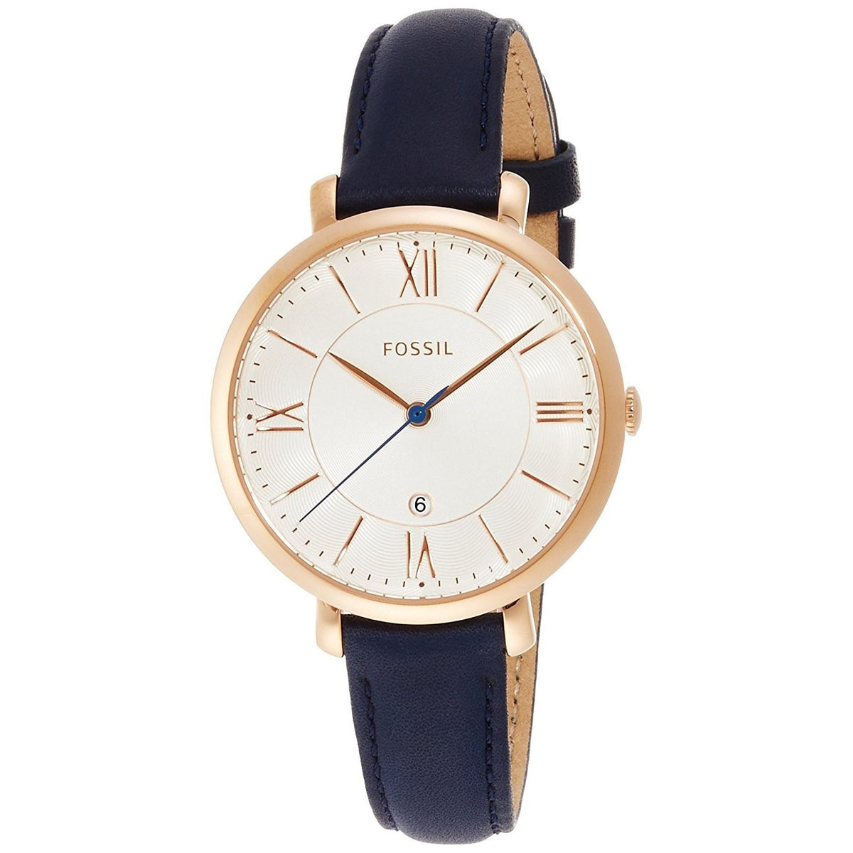 Fossil Women's ES3843 Jacqueline Blue Leather Watch