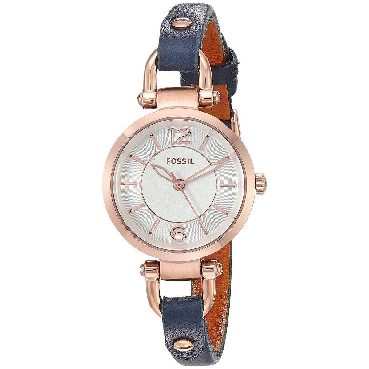 Fossil Women's ES4026 Georgia Mini Blue Leather Watch